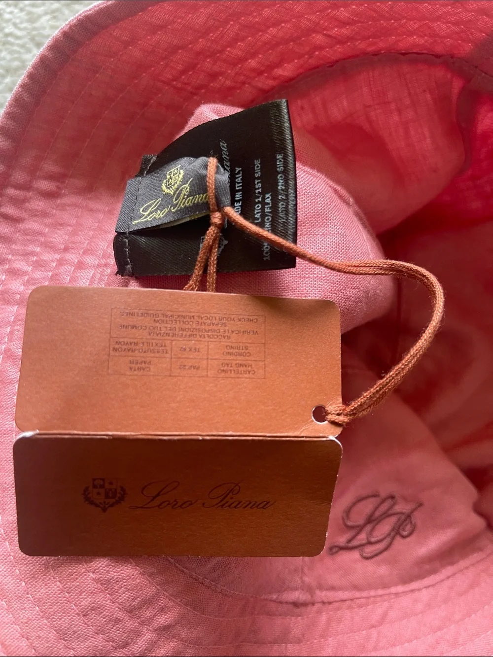 Loro Piana Lino flax Bucket Hat NEW With Tag.